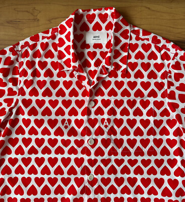 100%ORIG AMI PARIS ALEXANDRE MATTIUSSI SHIRT KURZARM HEMD GR.38 HSH203.CO0029