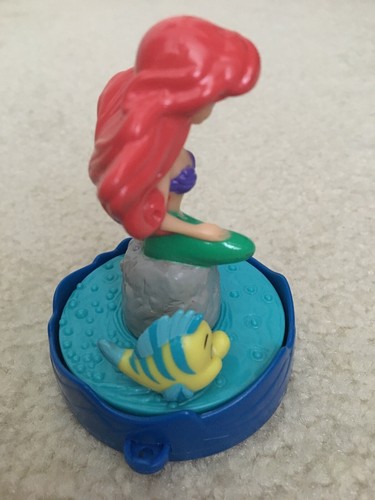 Little Mermaid Ariel Flounder Fish Toy Figure Rotate McDonald's Happy Meal 1994 - Foto 6 di 8