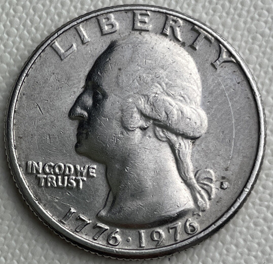 メル 1776-1976 bicentennial quarter Filled D Mint Mark RARE ERROR