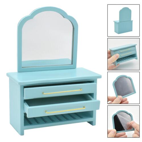 Miniature Furniture Scene Decoration 1:12 Scale Dollhouse Mirror Cabinet - Picture 1 of 7