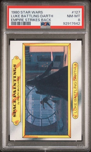 1980 Empire Strikes Back #127 Luke Battles Darth McQuarrie Painting PSA 8 MINT