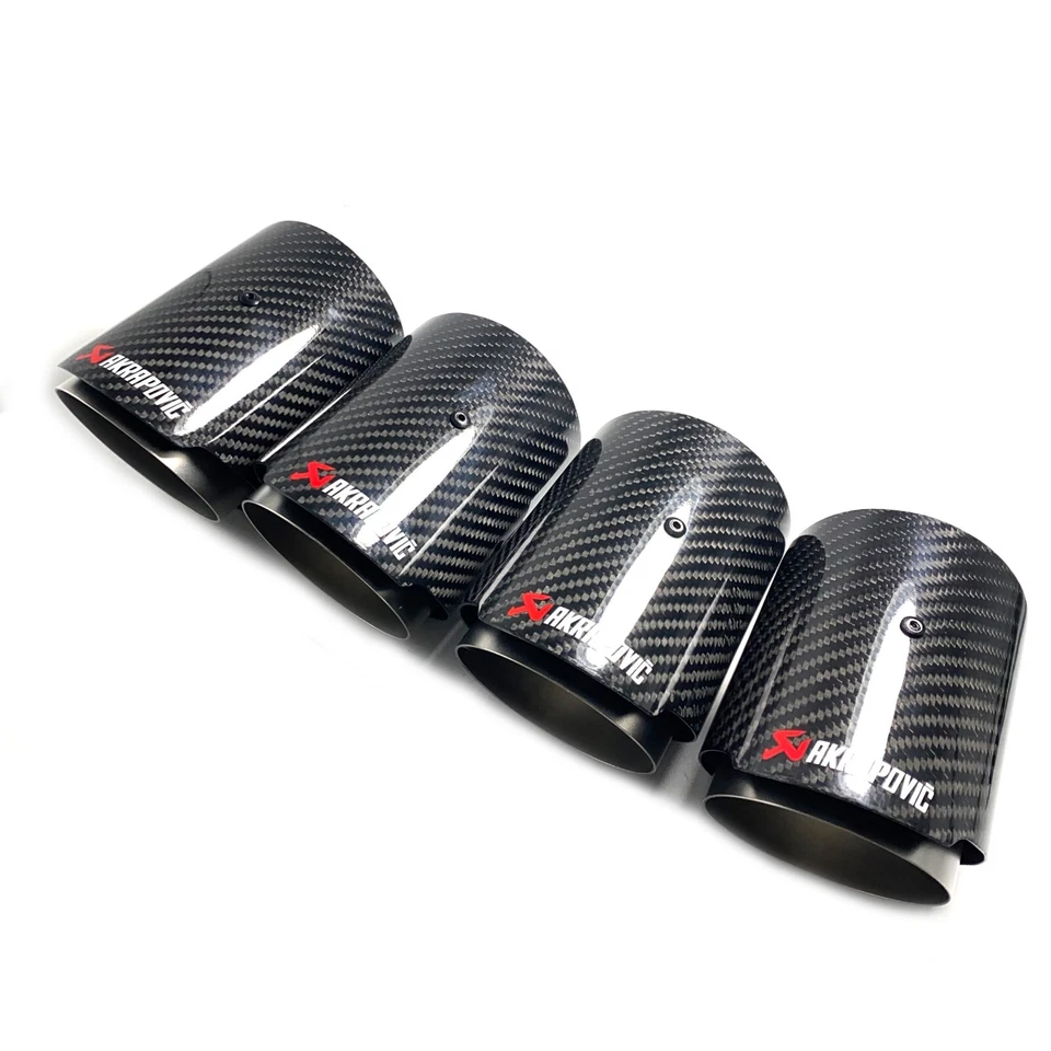 4* Tubo de escape de fibra de carbono brillante Akrapovic para BMW M2 M3 M4 M5 M6 Foto 2 de 4