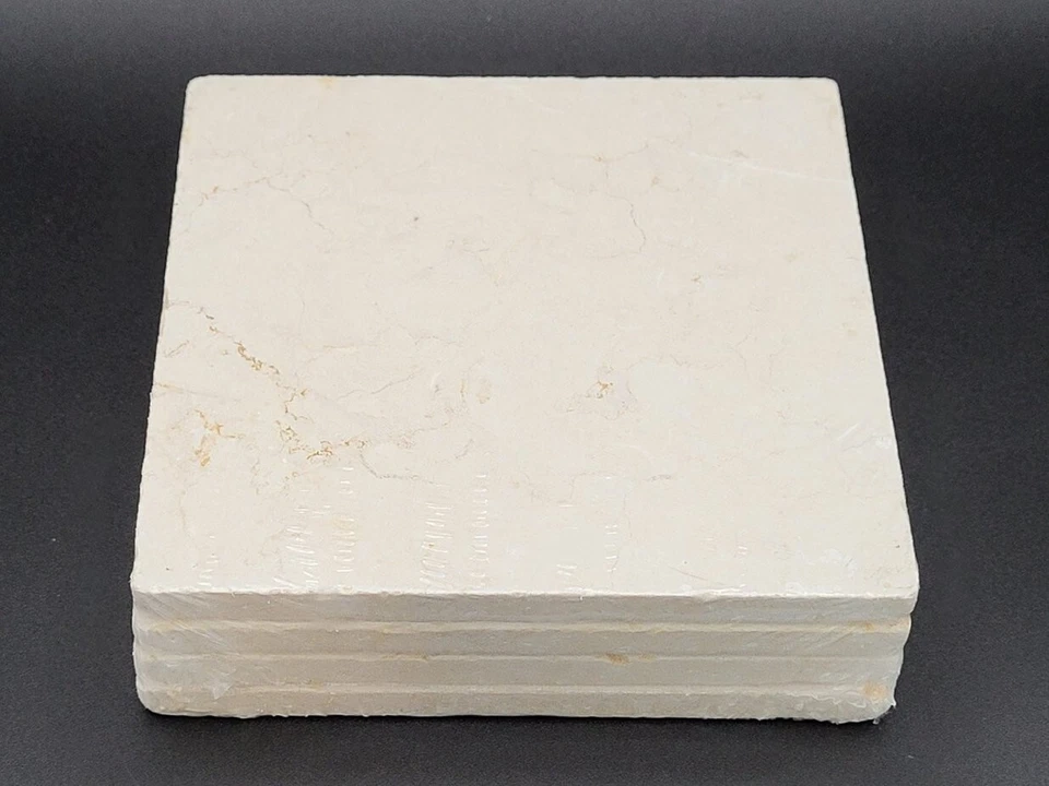 Jeffrey Court Inc Set of 4 Sample Tiles HD-Giallo Siena 6” x 6” Heavy Stone - Image 2 of 4