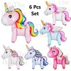 SET OF 3D Unicorn Standing Full Body Foil Birthday Party Girl Decoration Balloon