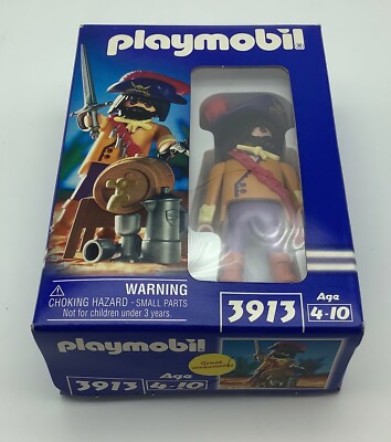  PLAYMOBIL PIRATES 3913 WINDOW BOX PIRATE & KEG OF RUM FROM 1999 NEW IN BOX!