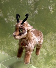 Vintage Steiff 6" Chamois Mountain Goat- Mohair, Germany, Chest Tag Id