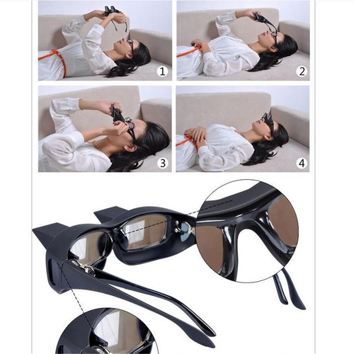 Lazy Creative Horizontal Lie Reading View Glasses Periscope Watch TV On Bed #T - Picture 6 of 16