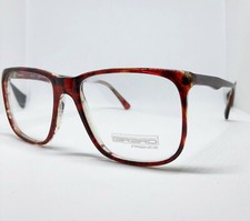 True Vintage Deadstock Girard Red  Clear Eyeglass Frames Made in France 56mm
