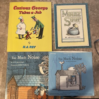 Lot of vintage childrens books - Curious George, Mouse Soup, Too Much Noise
