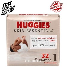 Huggies Size 1 Diapers, Skin Essentials Baby Diapers, Size 1 8-14 lbs , 32 Cou