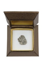 Altenglischer Sch&auml;ferhund, Bobtail - Hundebrosche in Geschenkbox, elegante Anste