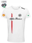 Alfa Romeo Racing Classic Car Racing Tshirt + 3 FREE Stickers