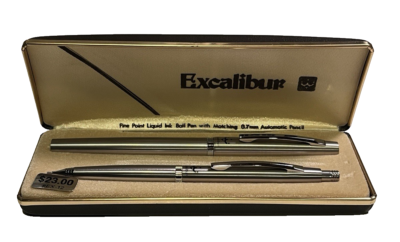 筆記具 Pentel Excalibur TECHNICA BALL Pentel Excalibur EX-12 Brushed Chrome Ball Pen 0.7 Mechanical