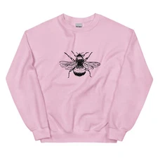 BUMBLE BEE ILLUSTRATION UNISEX CREWNECK SWEATSHIRT SCIENCE BEEKEEPING NATURE