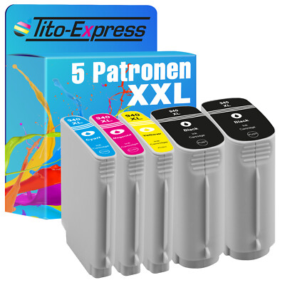5 Patronen XXL für HP940XL Officejet Pro 8500 Wireless 8000 Wireless 8500 A Plus
