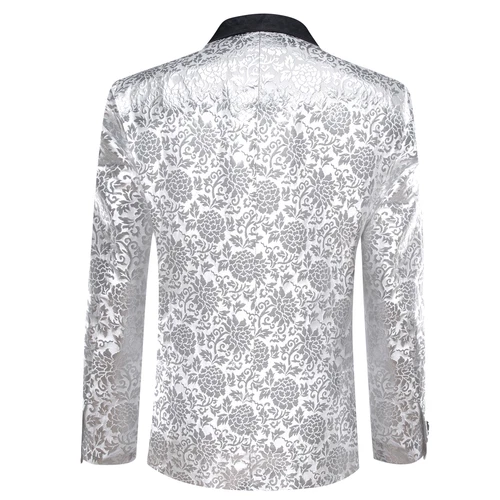 Para Hombres Floral Esmoquin Cena Chaqueta Calce Regular Chal Solapa Paisley Baile de graduación Fiesta Traje - Imagen 49 de 236