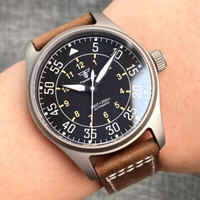 55.9g Titanium 39mm Pilot Miyota 8215 20ATM Sapphire Glass Automatic Men Watch