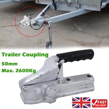 HEAVY DUTY 50MM TRAILER TOWING HITCH Coupling Tow Bar Ball Draw Cast Iron 2600Kg