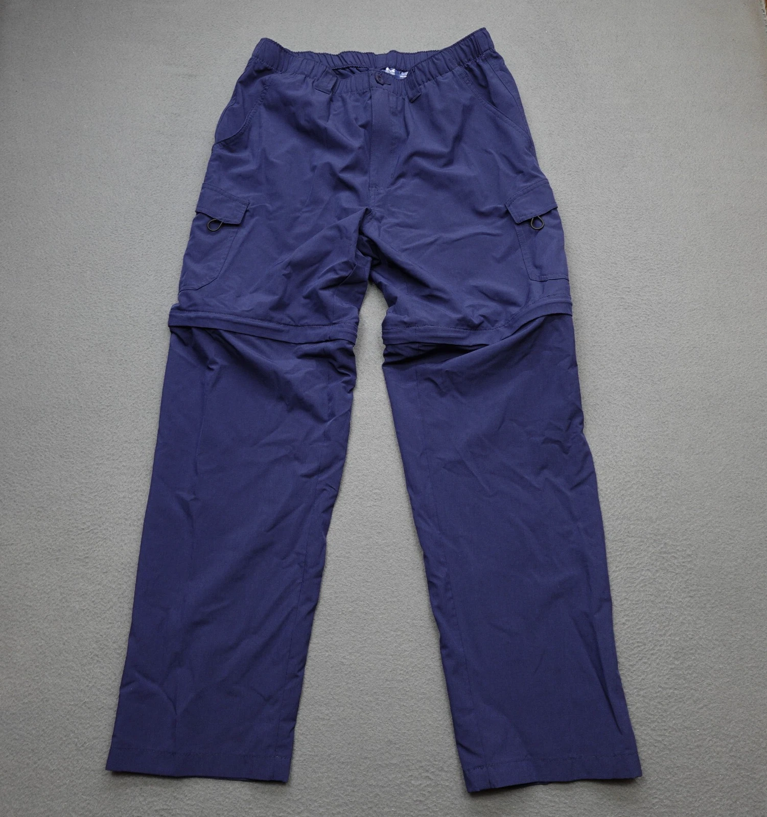 Reel Legends Convertible Pants Men's L (36/38) Blue Fishing Outdoors Hiking