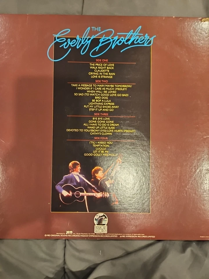 The Everly Brothers – Reunion Concert 2X Vinyl Album Record Foto 2 de 4