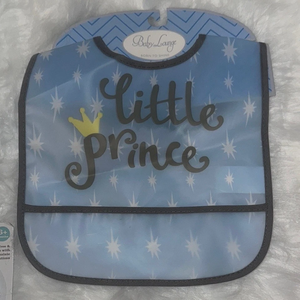 Juego de babero y utensilios Disney Baby Mickey Mouse azul gris pequeño babero salón Foto 2 de 4