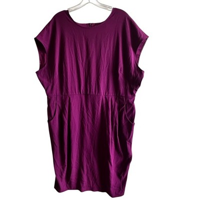 MM.Lafleur NEW Masha Dress Womens Size 3X Deep Plum Sheath Career Office Work