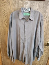 Red Kap Work Shirt – Light Gray Snap Front (Size XL)
