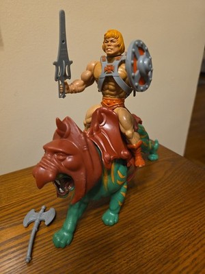 1981 Masters Of The Universe He-Man soft head Battle Cat Complete MOTU Taiwan