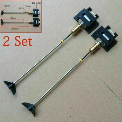 2* Motor RC Boat Drive Set 130 Motor Seat Shaft Propellers Kit Model Ship DIY MA