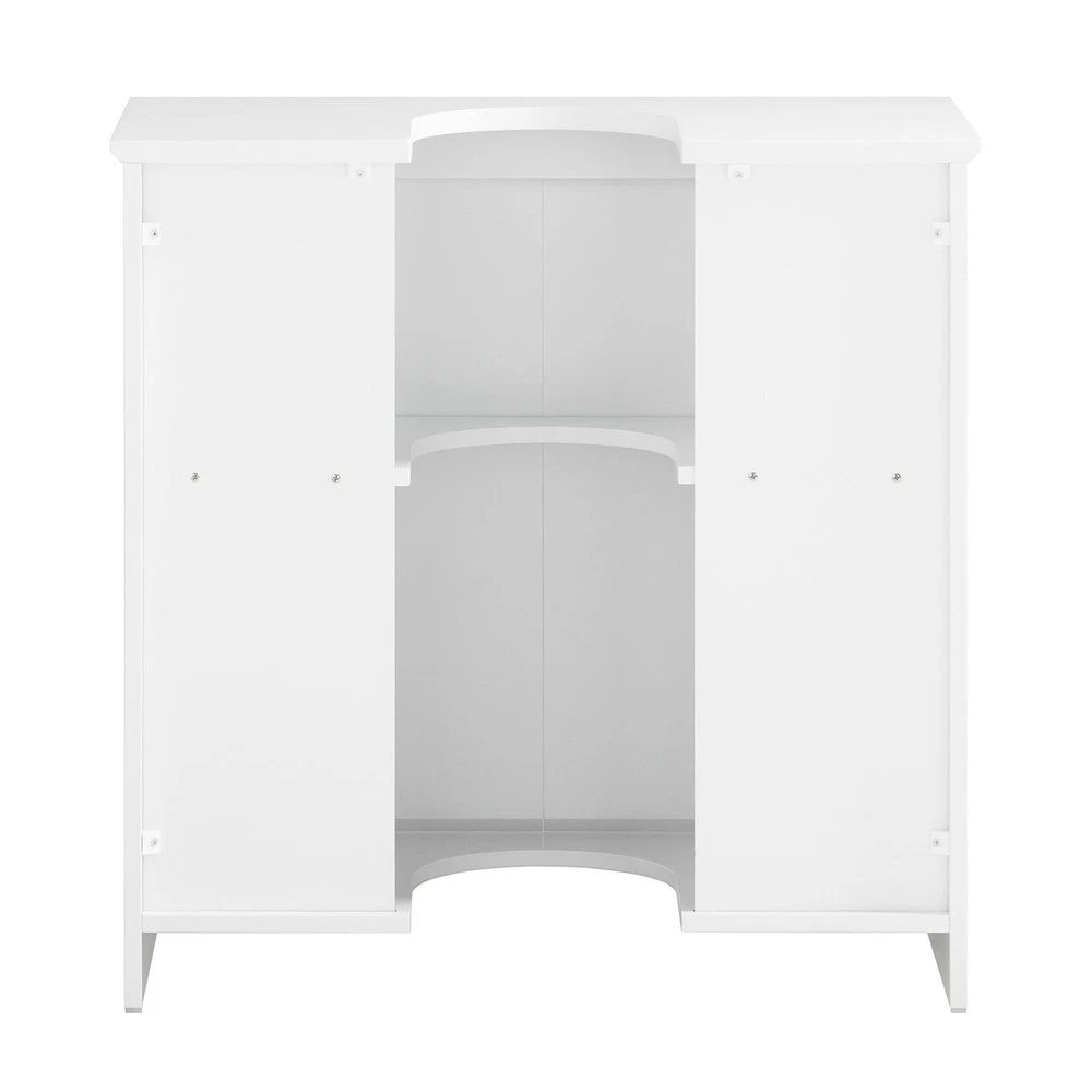 SoBuy Mueble Bajo Lavabo 2 Puertas Blanco 60x30x60 cm BZR108-II-W