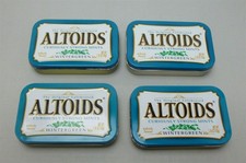 Altoids Metal Tins EMPTY Lot of 4 Wintergreen Geocaching Crafts Parts Fishing