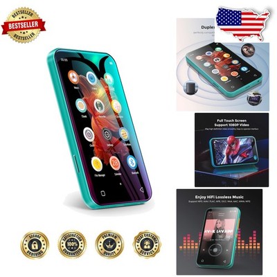 Portable 72GB MP3 Player, 4'' Full Touchscreen, HiFi Sound, Bluetooth, Speaker