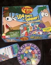 Phineas and Ferb 104 Days of Summer Board Game Jakks Pacific 2010 Complete