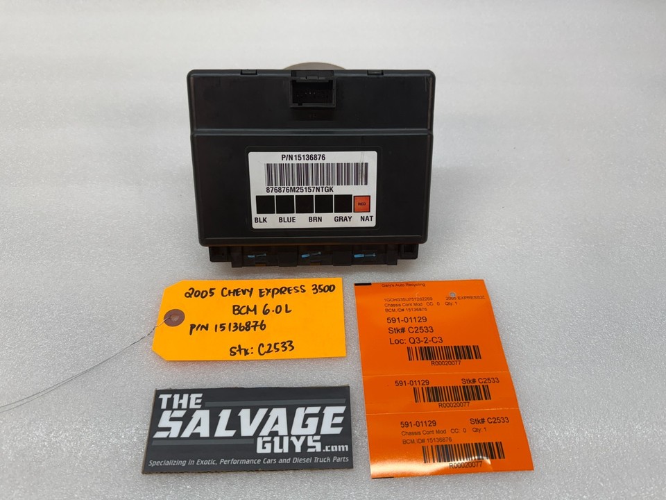 03-06 Chevrolet GMC SAVANA EXPRESS BODY CONTROL MODULE BCM 15136876 | eBay