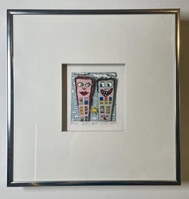 AUTHENTIC James Rizzi “Girl Next Door” Graphic In Original Frame