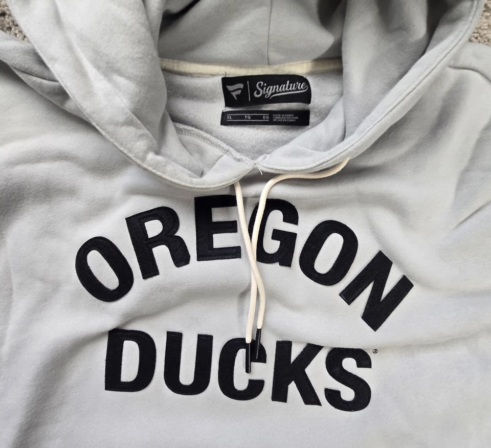 Sudadera con capucha gris XL de manga corta Fanatics Oregon Ducks para hombre Foto 3 de 3