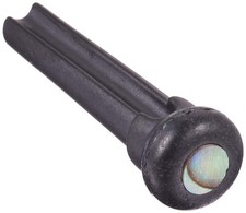 Graph Tech TUSQ Presentation Bridge Pins, 4mm Black / Paua Dot 6 Pcs