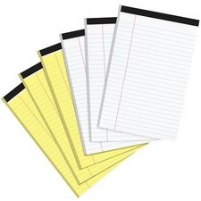 6 PCS Small Legal Pads 5x8 Yellow and White, Narrow Ruled Small Note Pads,