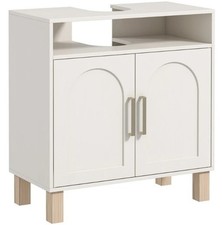 Under Sink Bathroom Cabinet for Basin without Pedestal Home Cream White
