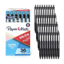 Paper Mate InkJoy 300RT Retractable Ballpoint Pens Medium Point 1.0mm Black Pa