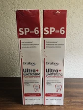 2x Oralhoe Ultra+ Whitening SP-6 probiotic brightening toothpaste 07/2027 4.23oz