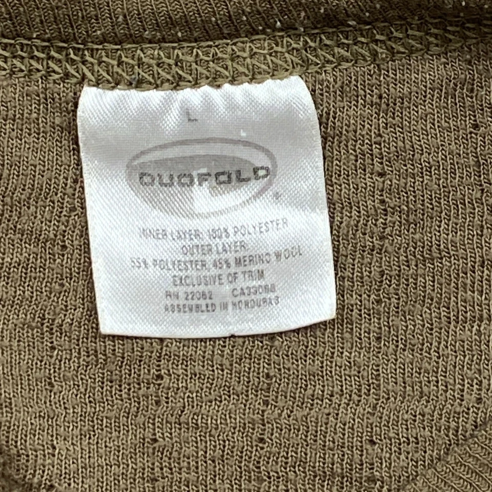 Camisa Doble Plegable Grande Marrón Lana Dos Capas Preppy Base Caminata Merino Aire Libre Trekking Foto 4 de 4