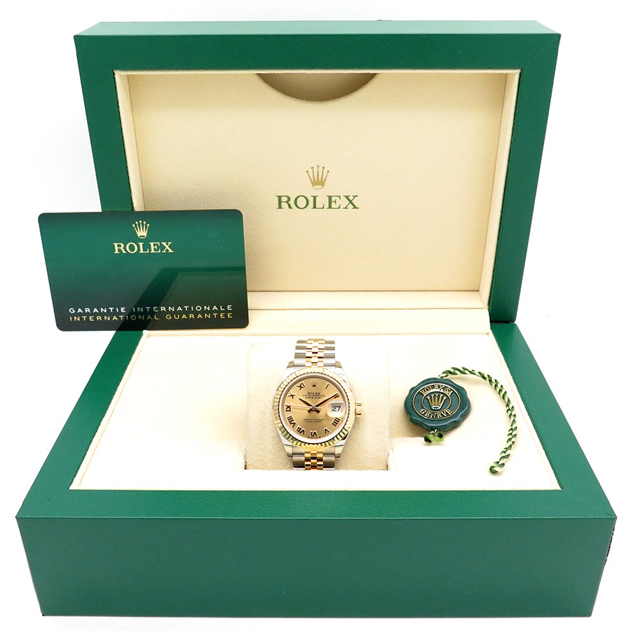 Rolex 279173 Datejust 18K/SS with Champagne Roman Dial on Jubilee image 2