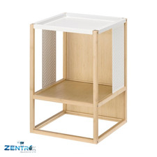 IKEA GILLERSBERG Bedside table with Storage Shelf bamboo/white 39x39x56 cm New