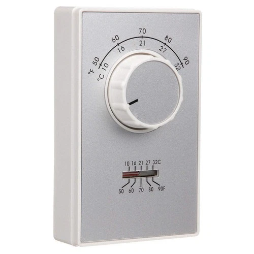COLUMBUS ELECTRIC ETD9STGS Line Volt NP Analog Tstat 1H/1C,White 2E158