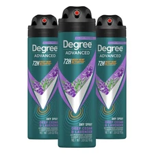 Degree Men Deep Cedar Lavender Antiperspirant Deodorant Dry Spray 72 Hour Pro...