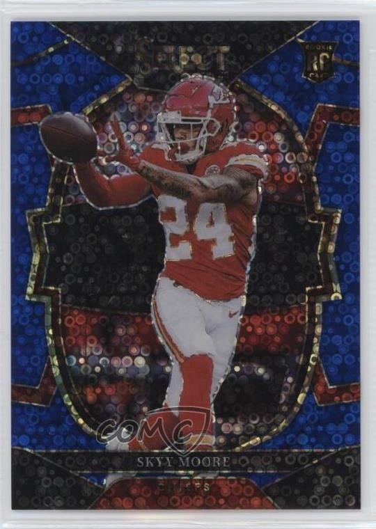 2022 Panini Select Concourse Blue Disco Prizm 16/25 Skyy Moore Rookie RC 07lk
