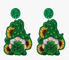 Patrick's Day Earrings for Women,Irish Shamrock Drop Dangle Earrings