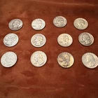 12 Washington Silver Quarters 90% silver Various Dates