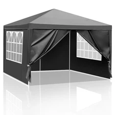 10'x10' Gazebo Waterproof Outdoor Canopy Patio Tent Party Tent for Wedding BBQ